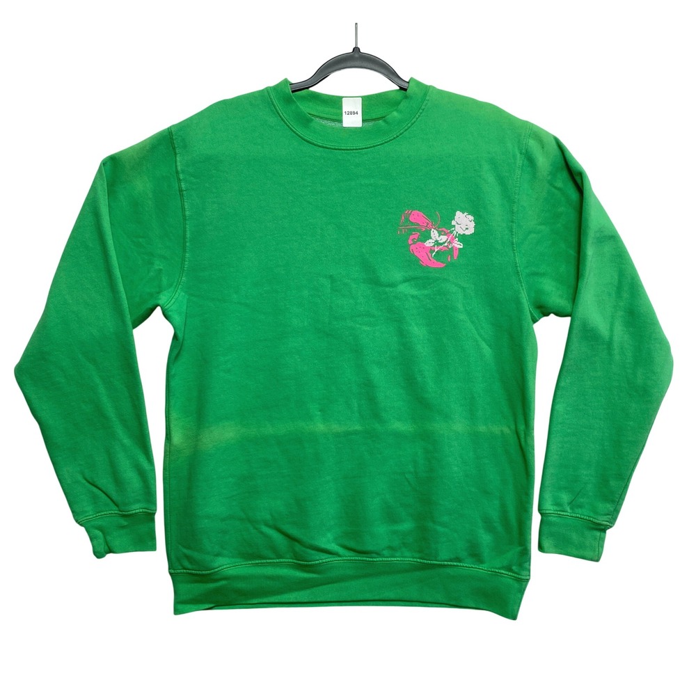 Dua Lipa Sweatshirt Womens M Green Future Nostalgia Tour Graphic Crewneck Merch